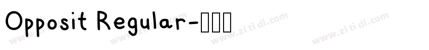 Opposit Regular字体转换
